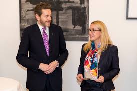 Harald Mahrer, President of the Austrian Federal Economic Chamber, with Minister for Digital and Economic Affairs Margarete Schramböck